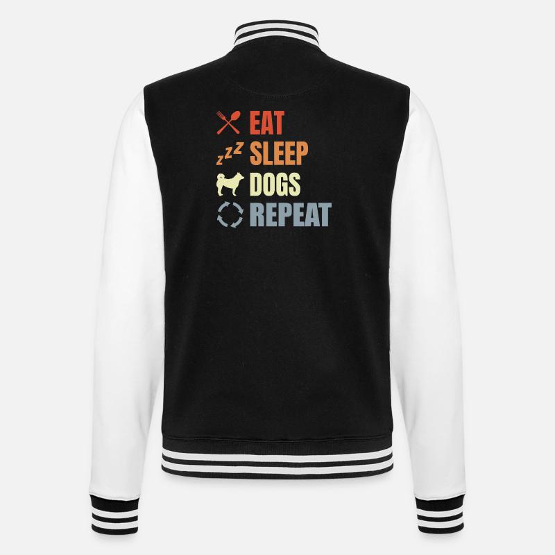Hundebesitzer Routine - College-Sweatjacke - Schwarz/Weiß
