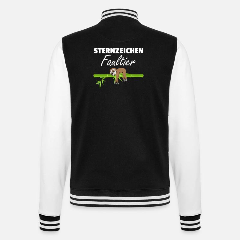 Sternzeichen Faultier Loading - College-Sweatjacke - Schwarz/Weiß
