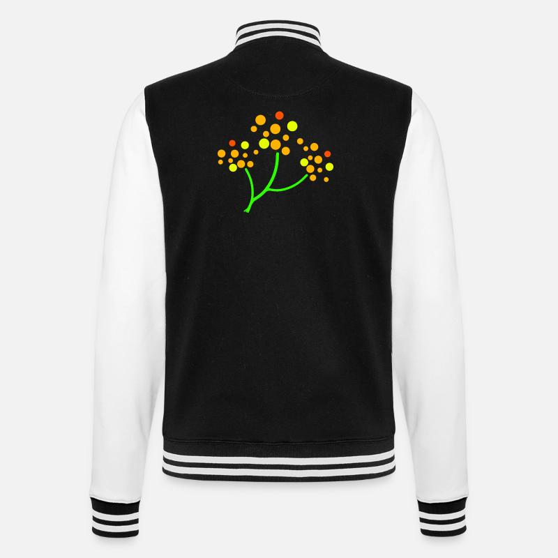 Neongepunkteter Baum Explosion - College-Sweatjacke - Schwarz/Weiß