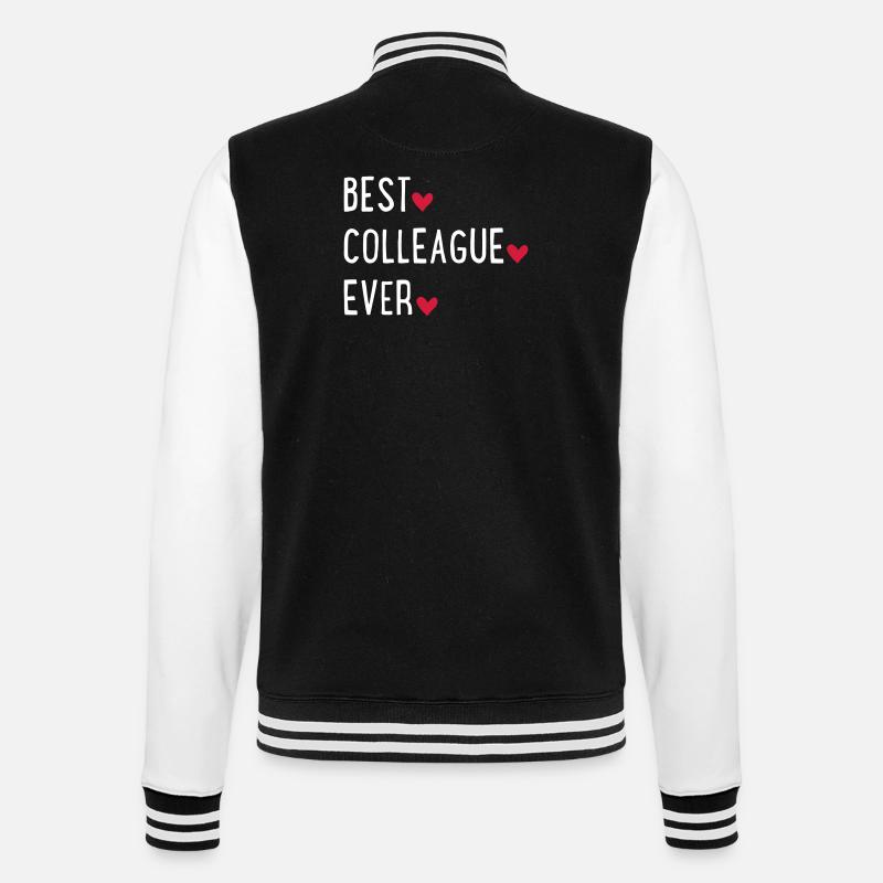 Bester Kollege der Welt - College-Sweatjacke - Schwarz/Weiß