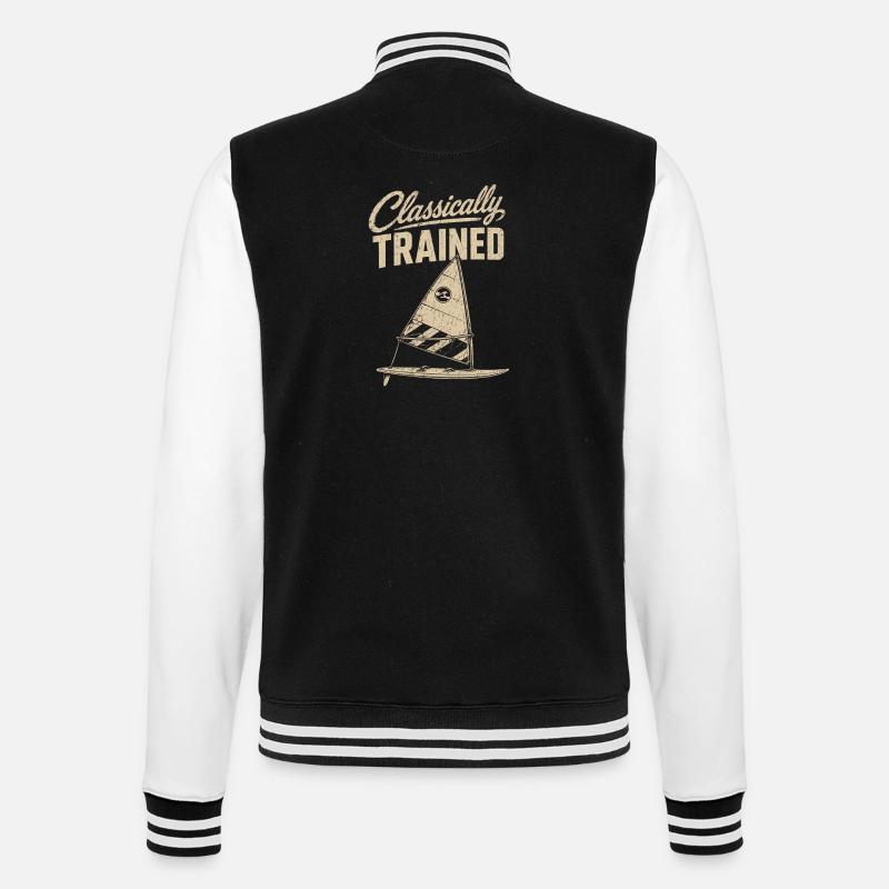 Classically Trained Sailor Tee - College Sweat Jacket - black/white