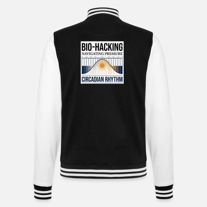 Bio Hacking - College Sweat Jacket - black/white
