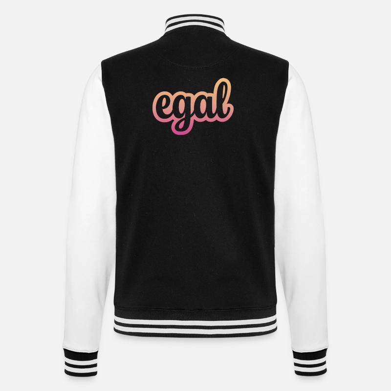 all the same - College Sweat Jacket - black/white