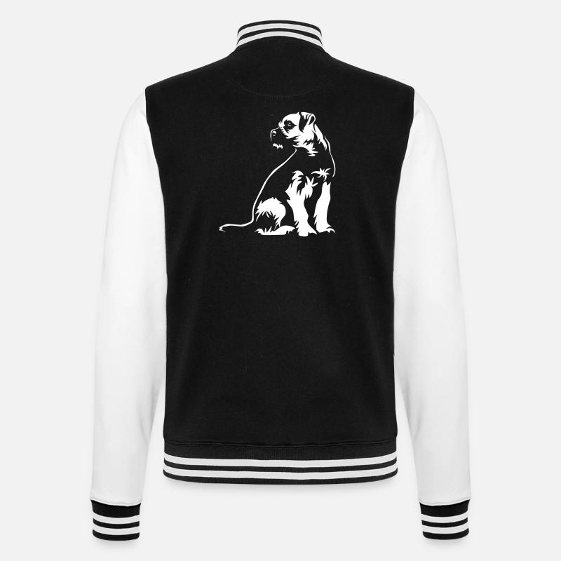 Border Terrier "Black Edition" - College Sweat Jacket - black/white