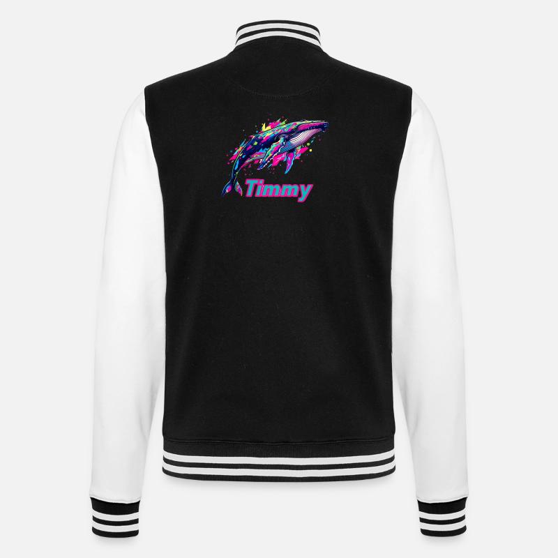 Graffiti néon de Timmy - Veste Teddy - noir/blanc