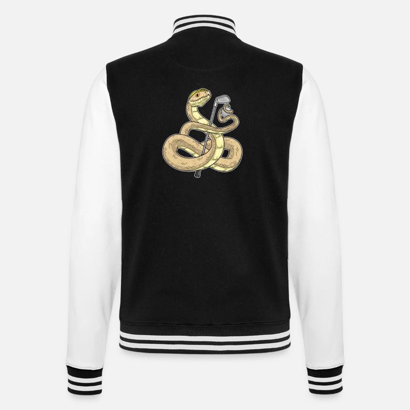 Schlange Golf Golfschläger - College-Sweatjacke - Schwarz/Weiß