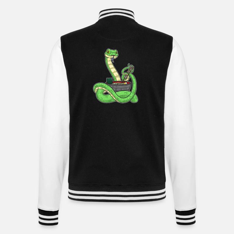Cuisinière serpent cuisine de ramen - Veste Teddy - noir/blanc