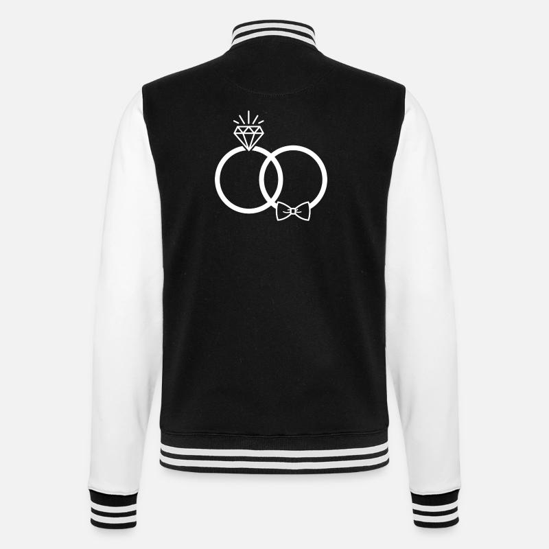 Bagues de mariage Bagues - Veste Teddy - noir/blanc