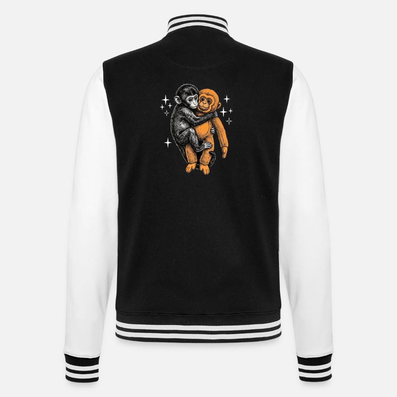 Bébé Singe Coup de Poing - Veste Teddy - noir/blanc