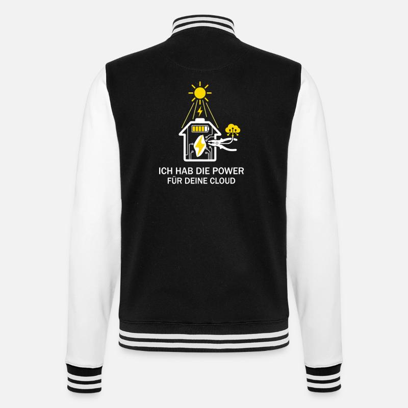 Solar Handwerker Cloud Power   - College-Sweatjacke - Schwarz/Weiß