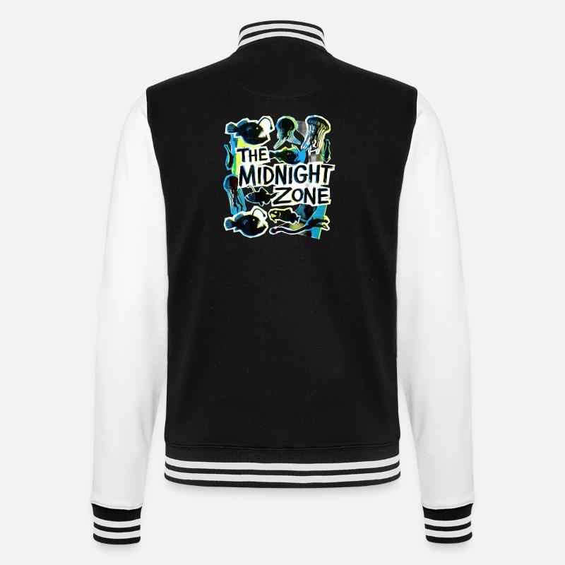 The Midnight Plastic Zone - College-Sweatjacke - Schwarz/Weiß
