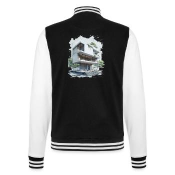 Fancy Geometry Modern House - Veste Teddy - noir/blanc - Dos - Marisol (170cm)
