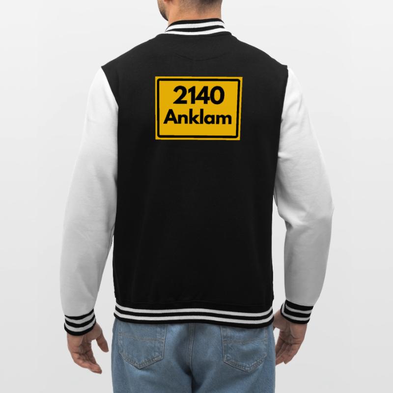 OLD POSTCODE POSTCODE RETRO 2140 ANKLAM HEIMAT College Sweat Jacket
