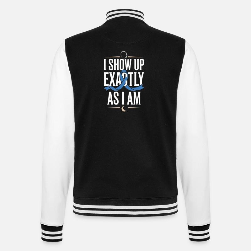 Alopezie-bewusstsein Alopecia Areata Haarausfall - College-Sweatjacke - Schwarz/Weiß