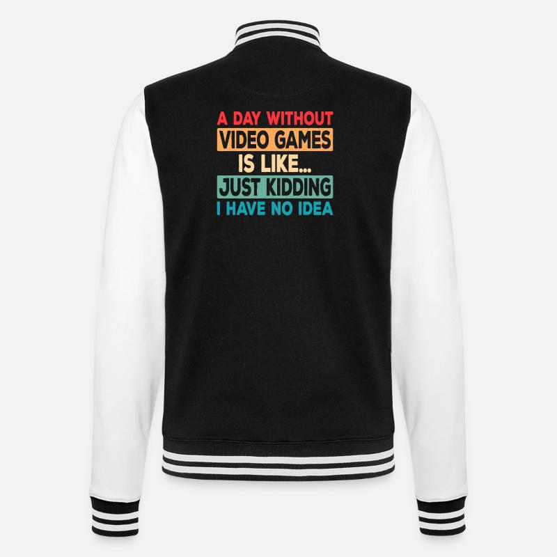 Game Day Absence Joke Tee - College Sweat Jacket - black/white
