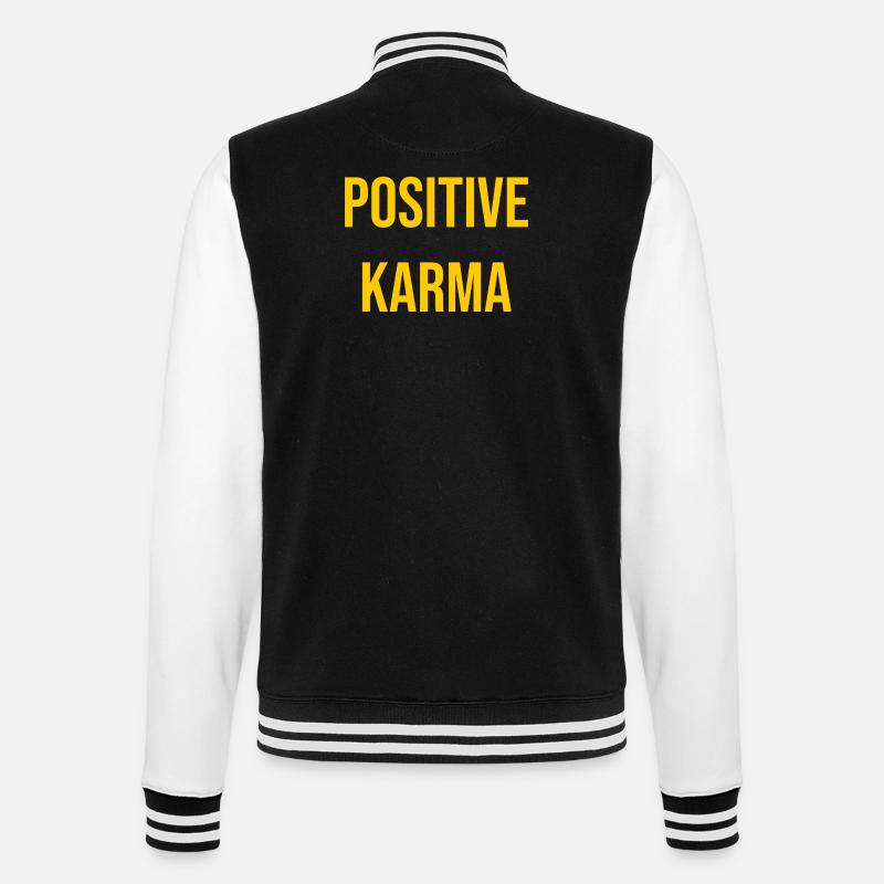 Karma positif _ Cadeau pour les optimistes - Veste Teddy - noir/blanc