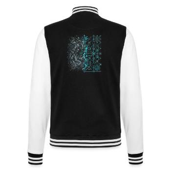 Digital order and chaos - College Sweat Jacket - black/white - Back - Marisol (170cm)