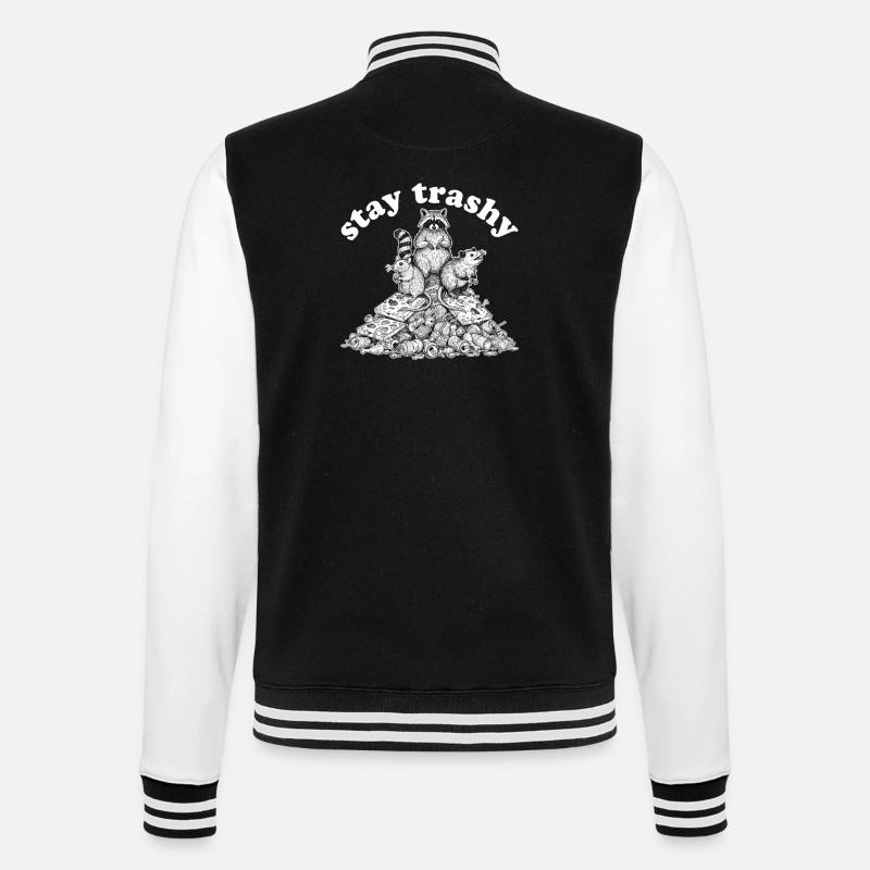 Reste Raton laveur Opossum Skunk - Veste Teddy - noir/blanc