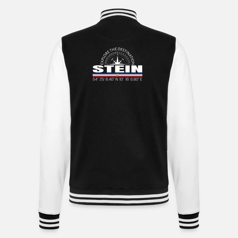 Stein - College-Sweatjacke - Schwarz/Weiß