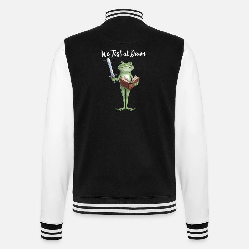 Frog Knight Reading Sword - College Sweat Jacket - black/white