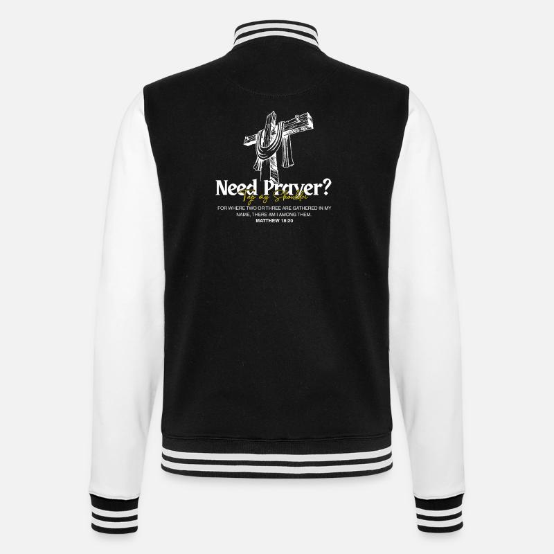 Jesus Believer - College Sweat Jacket - black/white