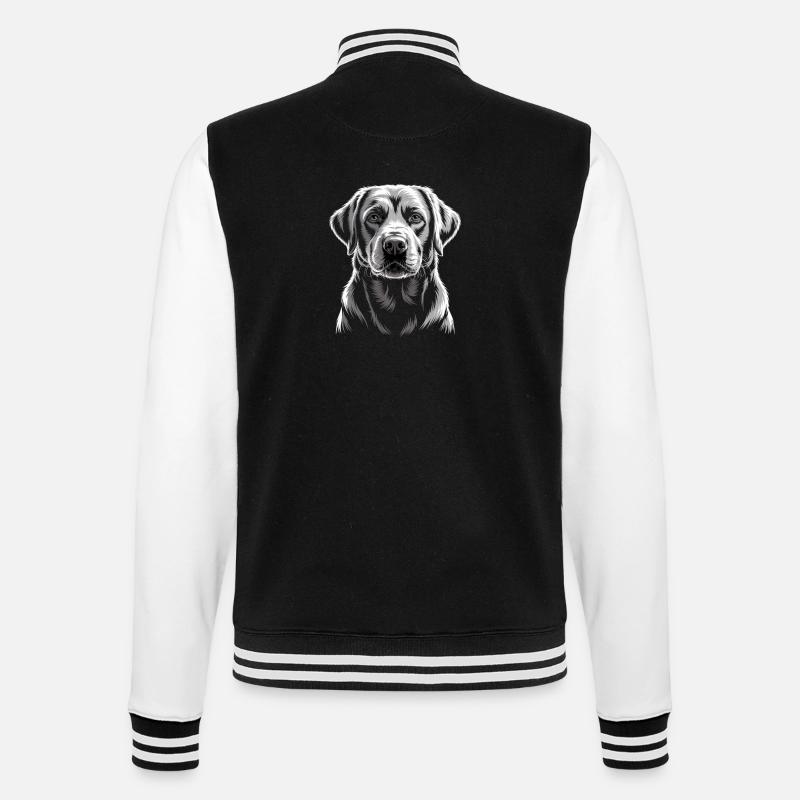 Labrador - College Sweat Jacket - black/white