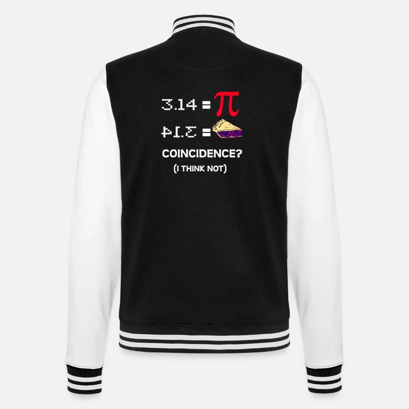 Pi Pie Coincidence Tee - College Sweat Jacket - black/white