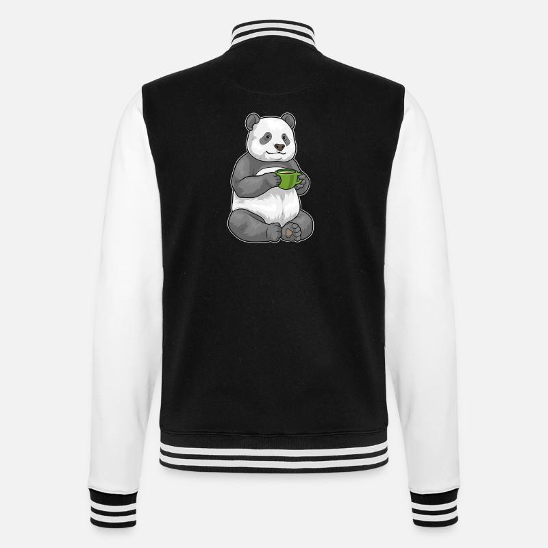 Panda Coffee Mug - College Sweat Jacket - black/white
