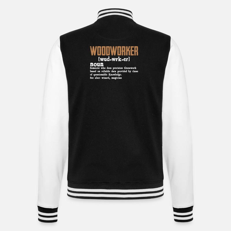 Holzarbeiter Definition Geschenk Handwerker - College-Sweatjacke - Schwarz/Weiß