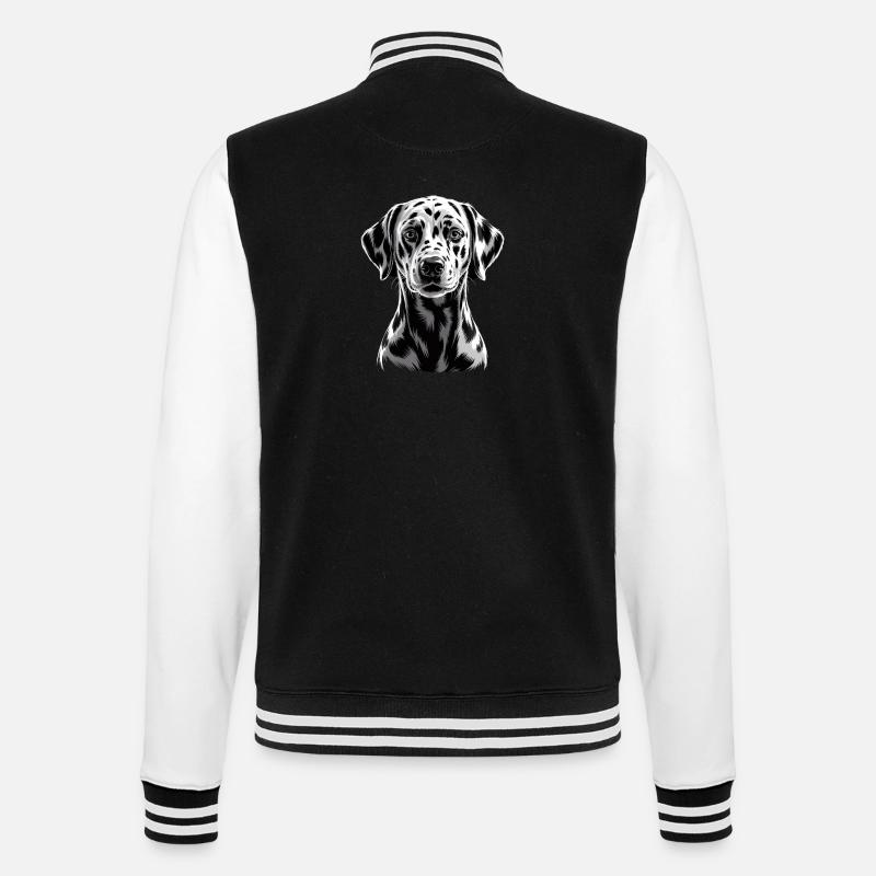 Dalmate - Veste Teddy - noir/blanc