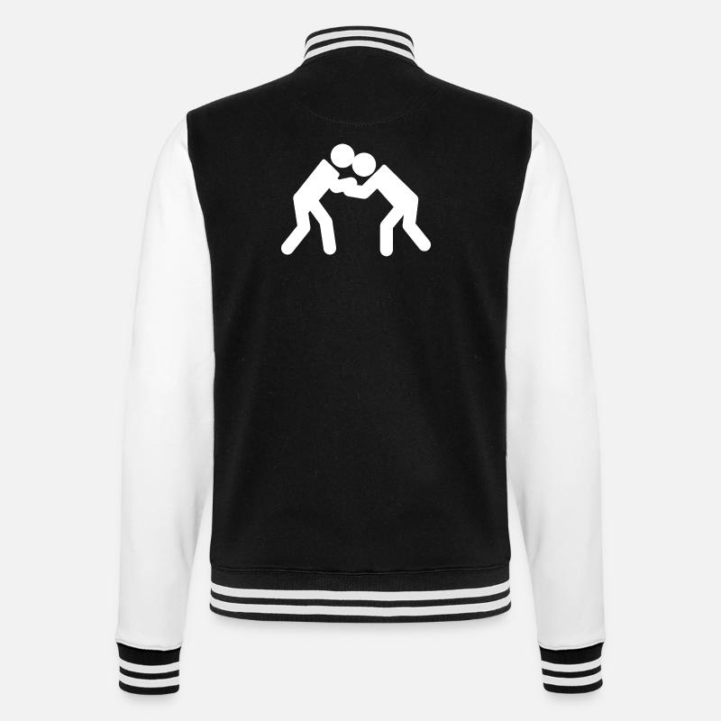 Wrestle - College Sweat Jacket - black/white