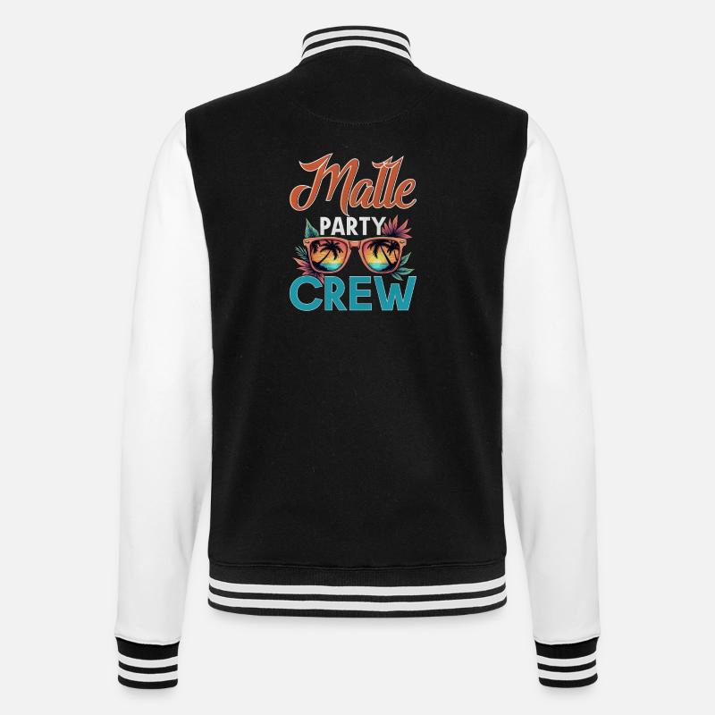 Malle Crew - College Sweat Jacket - black/white