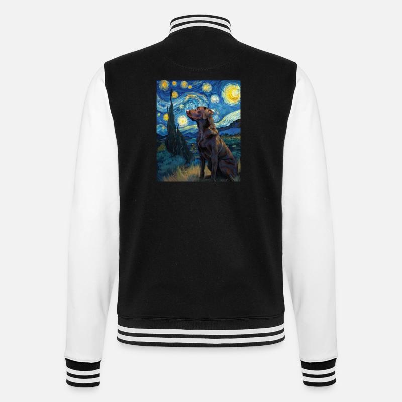 Labrador Retriever - College Sweat Jacket - black/white