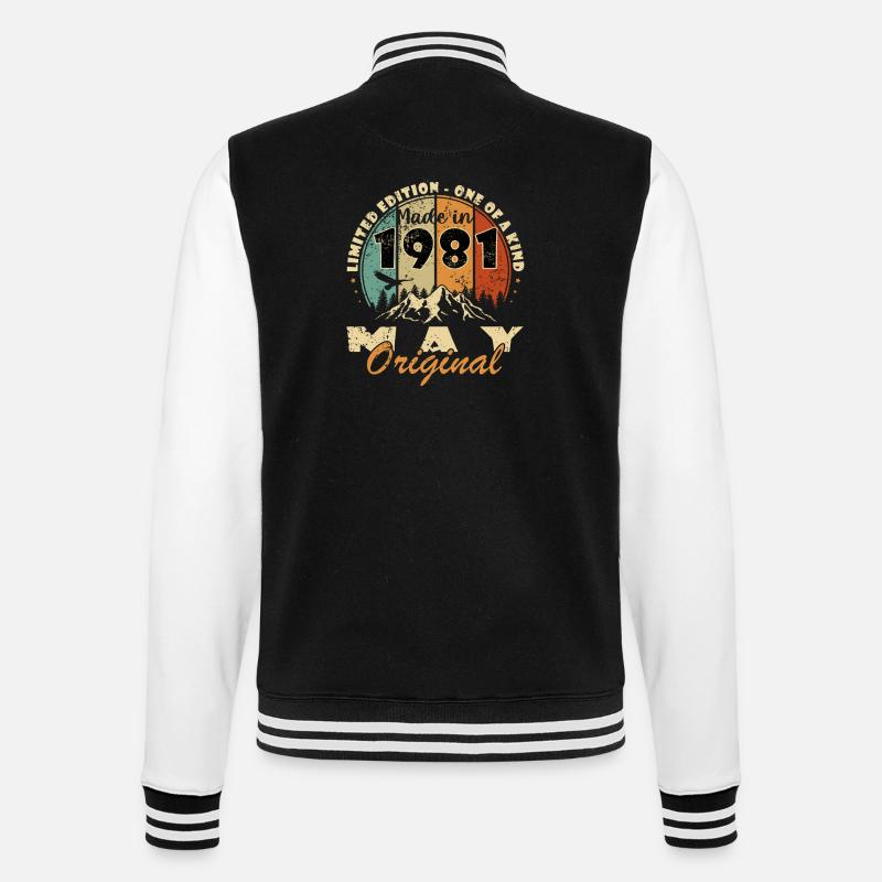 Mai 1981 - Mai 1981 - College-Sweatjacke - Schwarz/Weiß
