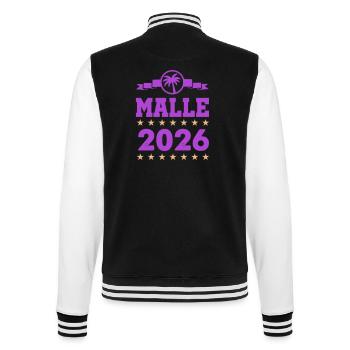 Malle 2026 Logo - College-Sweatjacke - Schwarz/Weiß - Hinten - Marisol (170cm)