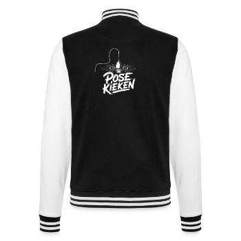 Fischen Pose Humor - College-Sweatjacke - Schwarz/Weiß - Hinten - Marisol (170cm)