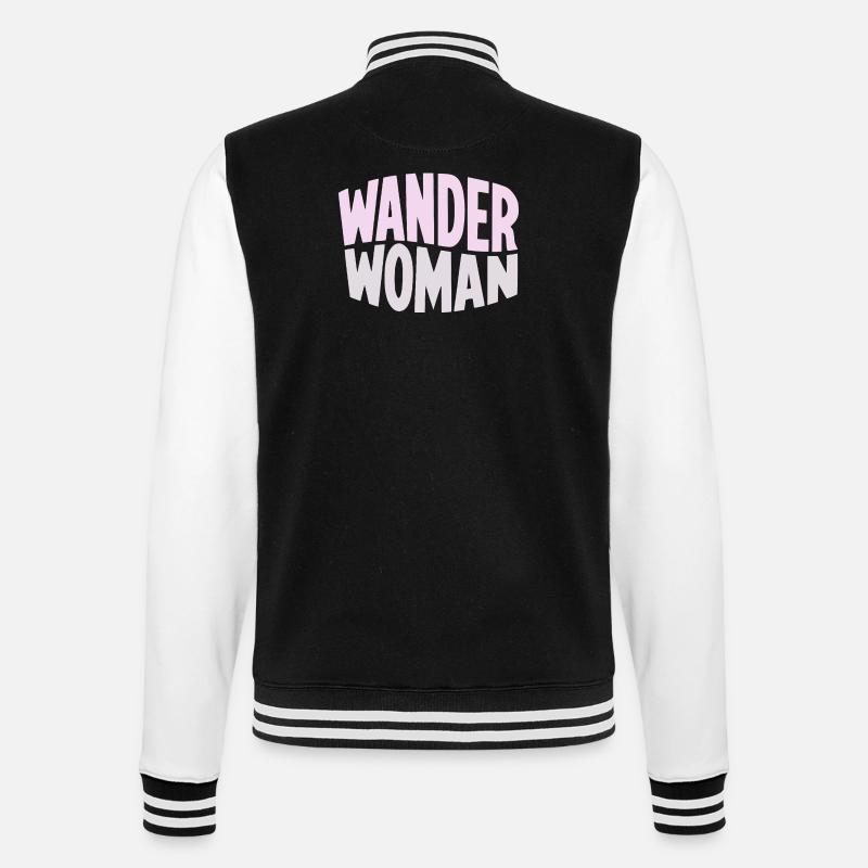 Wanderfrau Gradient Typo - College Sweat Jacket - black/white