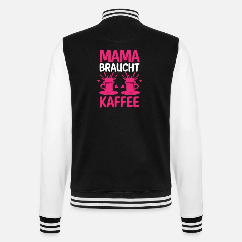 Kaffee Kaffeeliebhaber Mutter Mama - College-Sweatjacke - Schwarz/Weiß
