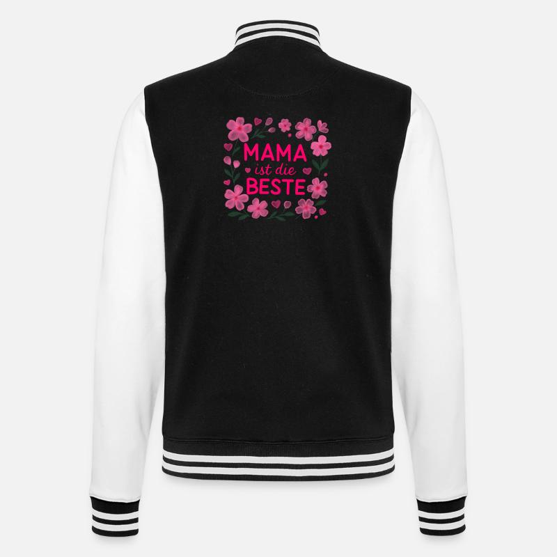 Mama ist die Beste  - College-Sweatjacke - Schwarz/Weiß