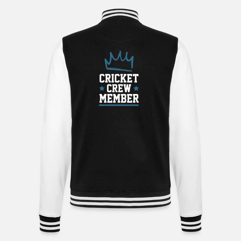 Cricket Crew - College Sweat Jacket - black/white