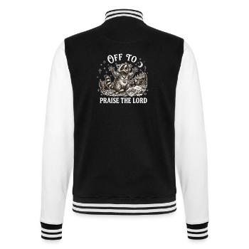 To praise the Lord Christian Waschbär - College Sweat Jacket - black/white - Back - Marisol (170cm)