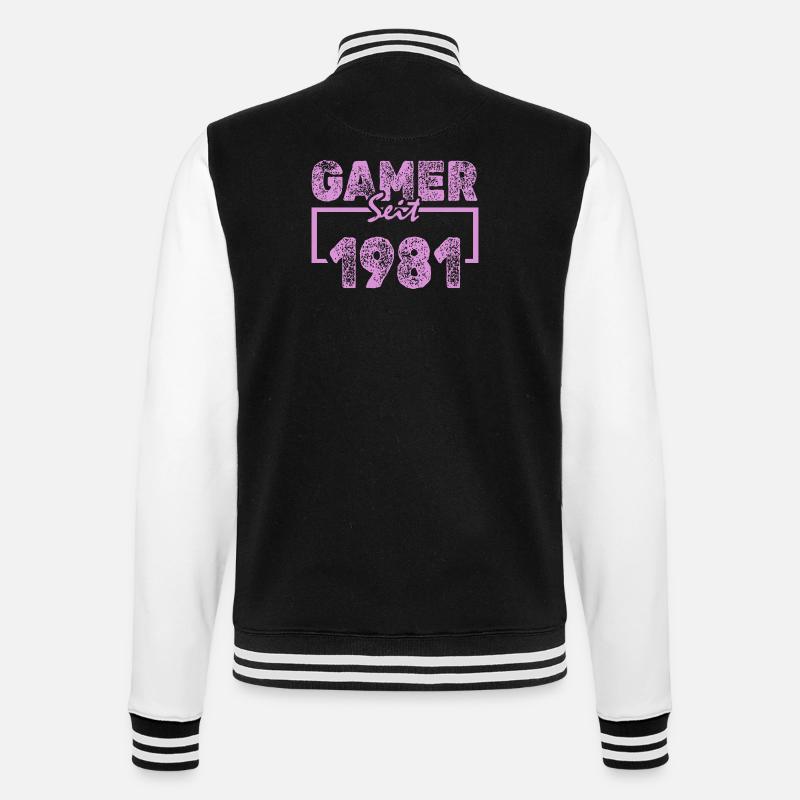 Typing 1981 - College Sweat Jacket - black/white