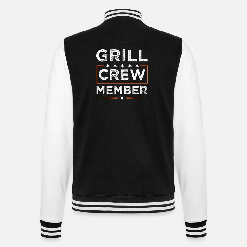 Grill Crew - College Sweat Jacket - black/white