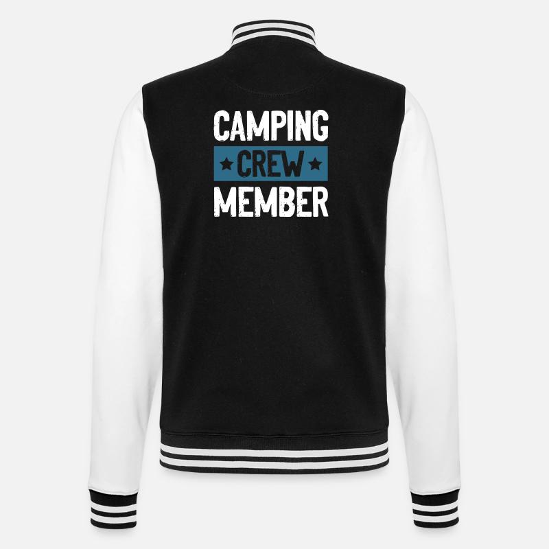 Camping Crew - College Sweat Jacket - black/white