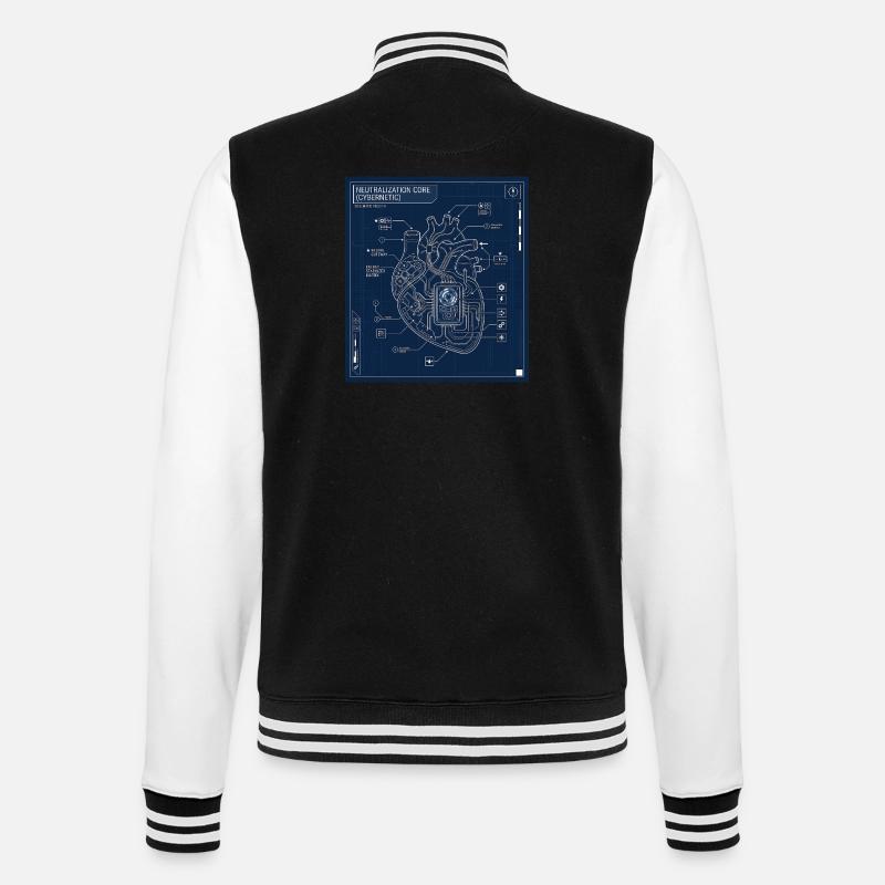 Cybernetic - College Sweat Jacket - black/white