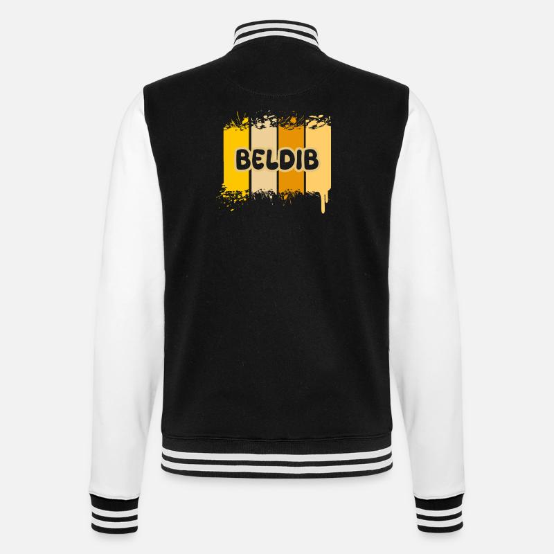 Beldib - College Sweat Jacket - black/white