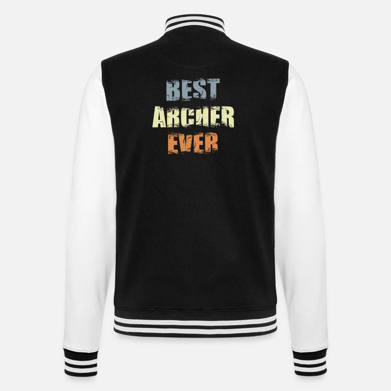 Bester Bogenschütze aller Zeiten - College-Sweatjacke - Schwarz/Weiß