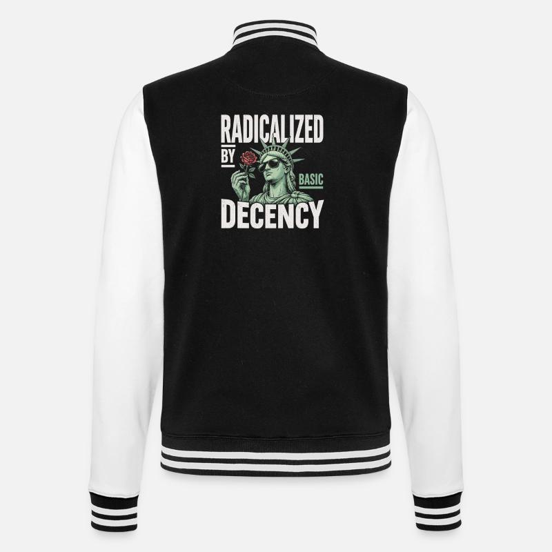 Radicalized by Decency Statue - College-Sweatjacke - Schwarz/Weiß