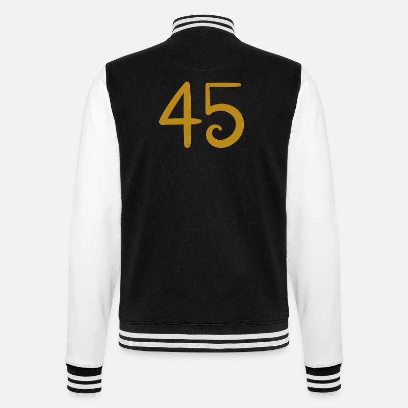 45 - College Sweat Jacket - black/white