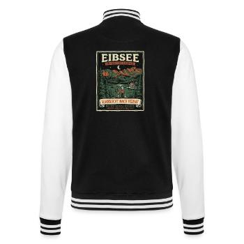 Eibsee Heimat - College-Sweatjacke - Schwarz/Weiß - Hinten - Marisol (170cm)
